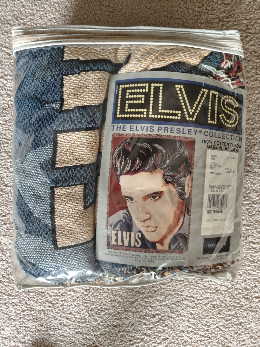 Dakotah The Elvis Presley Collection Cotton Throw Blanket